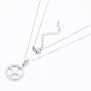 Stainless Steel Stone Necklace - KN289666-KD