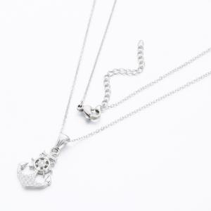 Stainless Steel Stone Necklace - KN289670-KD