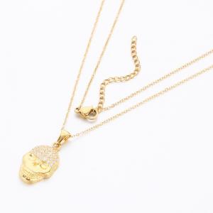 Stainless Steel Stone Necklace - KN289672-KD