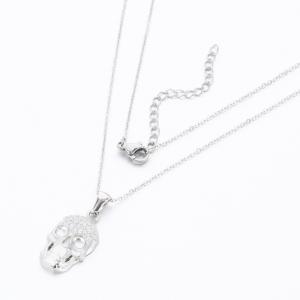 Stainless Steel Stone Necklace - KN289689-KD