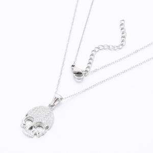 Stainless Steel Stone Necklace - KN289696-KD