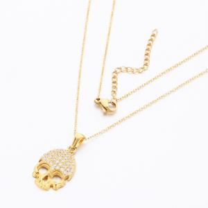 Stainless Steel Stone Necklace - KN289697-KD