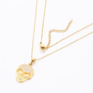 Stainless Steel Stone Necklace - KN289698-KD