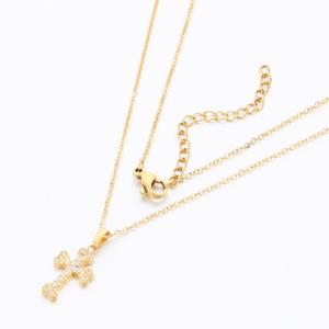 Stainless Steel Stone Necklace - KN289707-KD