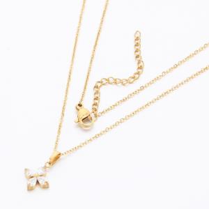 Stainless Steel Stone Necklace - KN289721-KD