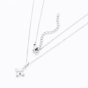 Stainless Steel Stone Necklace - KN289722-KD