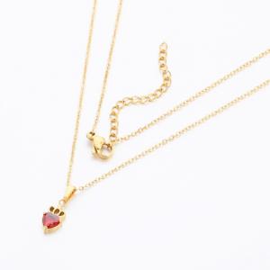 Stainless Steel Stone Necklace - KN289728-KD