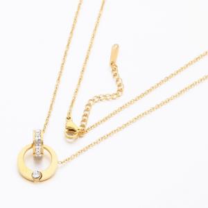 SS Gold-Plating Necklace - KN289763-HM