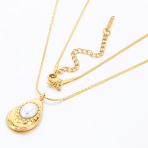 SS Gold-Plating Necklace - KN289794-MI