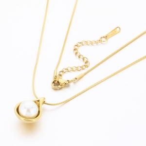 SS Gold-Plating Necklace - KN289795-MI