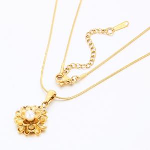 SS Gold-Plating Necklace - KN289796-MI