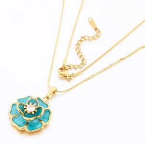 SS Gold-Plating Necklace - KN289798-MI