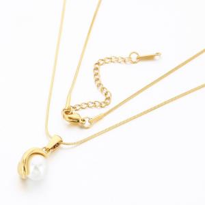 SS Gold-Plating Necklace - KN289805-MI