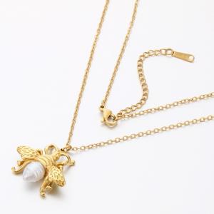 SS Gold-Plating Necklace - KN289827-SP