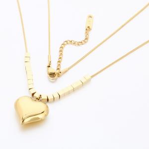 SS Gold-Plating Necklace - KN289873-AQ