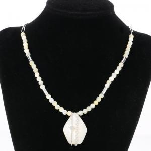 Stainless Steel Stone & Crystal Necklace - KN289966-FA