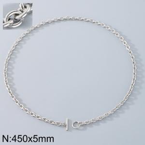 Stainless steel OT buckle O-ring necklace - KN290138-Z