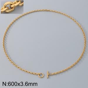 Stainless Steel OT Buckle Grinding Edge O-Chain Necklace - KN290323-Z