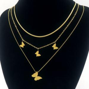 SS Gold-Plating Necklace - KN290536-HDJ