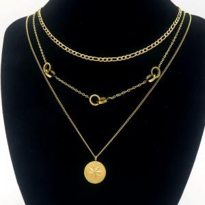 SS Gold-Plating Necklace - KN290548-HDJ