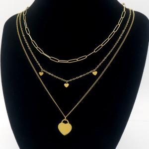 SS Gold-Plating Necklace - KN290553-HDJ