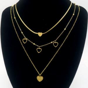 SS Gold-Plating Necklace - KN290554-HDJ