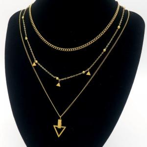 SS Gold-Plating Necklace - KN290556-HDJ