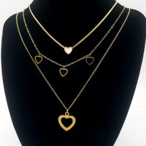 SS Gold-Plating Necklace - KN290558-HDJ