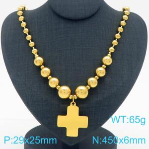 Cross border European and American fashion women's jewelry personalized stainless steel cross necklace - KN290584-Z