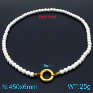 Cross border long imitation pearl necklace with versatile temperament and simple necklaces - KN290600-Z