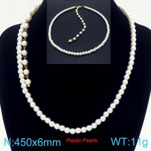 Cross border long imitation pearl necklace with versatile temperament and simple necklaces - KN290604-Z