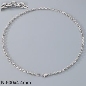 Stainless steel edged O-ring necklace - KN290617-Z