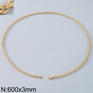 Stainless steel O-chain necklace - KN290705-Z