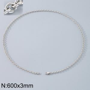 Stainless steel O-chain necklace - KN290709-Z