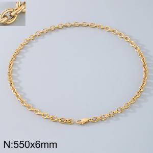 Stainless steel O-chain necklace - KN290736-Z