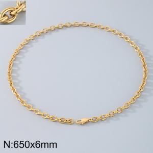 Stainless steel O-chain necklace - KN290738-Z