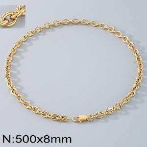 Stainless steel O-chain necklace - KN290743-Z