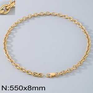 Stainless steel O-chain necklace - KN290744-Z