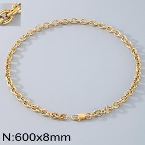 Stainless steel O-chain necklace - KN290745-Z