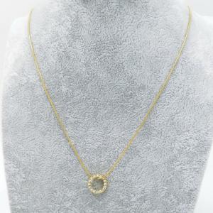 Stainless Steel Stone Necklace - KN290876-HR