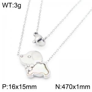 Puppy Pendant Stainless Steel Necklace For Women Girl Fashion Cute Gold Silver Color Party Jewelry Gift Wholesale - KN290918-GC