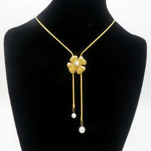 SS Gold-Plating Necklace - KN290971-HM