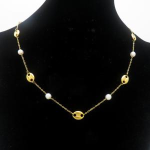 SS Gold-Plating Necklace - KN290980-HM