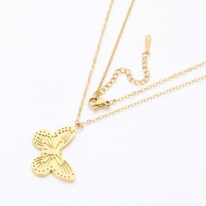 SS Gold-Plating Necklace - KN290990-SP