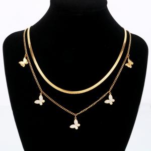 SS Gold-Plating Necklace - KN290994-SP