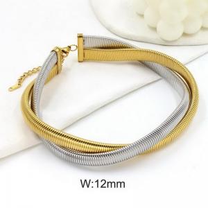 Stainless steel flat snake collar - KN291057-WGYS