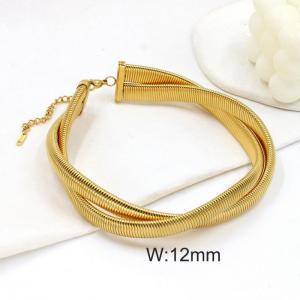 Stainless steel flat snake collar - KN291058-WGYS