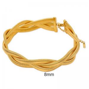 Stainless steel flat snake collar - KN291063-WGYS