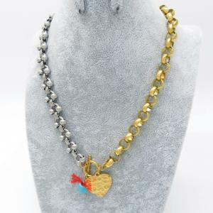 SS Gold-Plating Necklace - KN291111-NJ