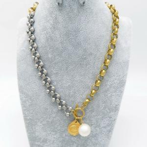 SS Gold-Plating Necklace - KN291125-NJ